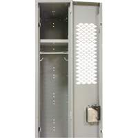 Vented Lockers, Bank of 3, 36 x 18" x 88", Steel, Grey, Knocked Down, Perforated WestPier