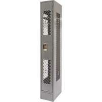 Vented Lockers, 12" x 18" x 78", Steel, Grey, Knocked Down, Perforated WestPier