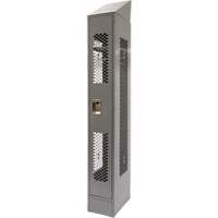 Vented Lockers, 12" x 18" x 88", Steel, Grey, Knocked Down, Perforated WestPier