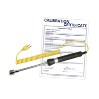 Sonde thermocouple de surface avec certificat de calibration, 500 °C (932°F) Temp. max. WestPier