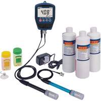 Trousse de pH/mV-m&egrave;tre R3525 avec &eacute;lectrode de potentiel redox, solution de pH/conductivit&eacute; et adaptateur de courant WestPier