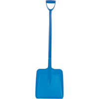 One Piece Food Processing Shovel, 13" x 12" Blade, 54" Length, Plastic, Blue JB860 | WestPier