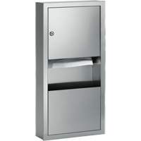 Combination Towel Dispenser with Waste Receptacle, Manual, 14" W x 4" D x 28" H WestPier