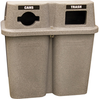 Contenants de recyclage Bullseye, Bord de rue, Plastique, 2 x 22 gal. US WestPier
