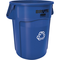 Contenant de collecte des d&eacute;chets recyclable Brute, Vrac, Plastique, 32 gal. US WestPier
