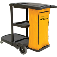 Janitor Cleaning Cart, 51" x 20" x 38", Plastic, Black JG813 | WestPier