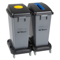Recycling & Waste Receptacle Dolly, Polypropylene, Black, Fits: 17-1/4" x 12-1/2" JH483 | WestPier