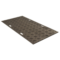 Medium-Duty Ground Protection, 4' x 8', High Density Polyethylene, Textured, Black JI355 | WestPier