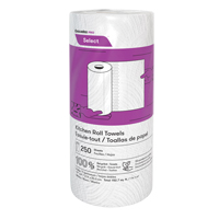 Pro Select™ Kitchen Towel Roll, 2 Ply, 250 Sheets/Roll, 8" W, 11" L x JI385 | WestPier