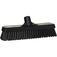 Deck & Wall Scrub Broom, Stiff Bristles, 12", Polyester, Black WestPier
