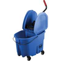 Ensemble de seau pour vadrouille et essoreuse WaveBrake, Pression vers le bas, 8,75 gal. US (35 pintes), Bleu WestPier