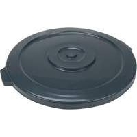 Waste Container Lid, Flat Lid, Plastic/Polyethylene, Fits Container Size: 24" Dia. WestPier