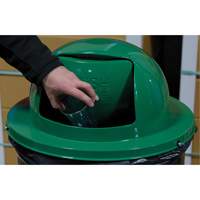 Drum Waste Disposal Top, Dome Lid, Metal, Fits Container Size: 23-1/2" Dia. WestPier