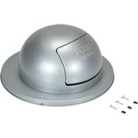 Drum Waste Disposal Top, Dome Lid, Metal, Fits Container Size: 23-1/2" Dia. WestPier
