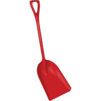 One-Piece Food Processing Shovel, 14" x 17" Blade, 42-1/2" Length, Plastic, Red WestPier