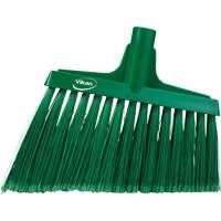 Angled Broom Head, Split Bristles, 11-1/2", Polyester, Green WestPier