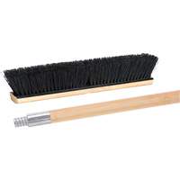 Push Broom with Metal-Threaded Handle, 24", Medium, Tampico Bristles JN006 | WestPier
