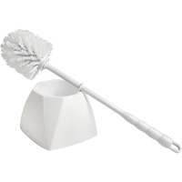 Bowl Brush with Caddy, 15-1/2" L, Polypropylene Bristles, White WestPier