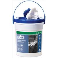 Hand Cleaning Wet Wipe Bucket, 58 Wipes, 10-3/5" x 10-3/5" WestPier