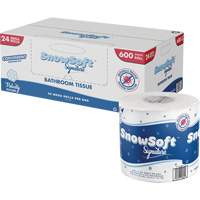 Papier hygiénique de première qualité Snow Soft<sup>MC</sup>, 2 Pli, 600 Feuilles/Rouleu, Longueur 145', Blanc JO164 | WestPier