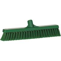 Fine Particle Push Broom, Fine/Split Bristles, 16-1/4", Polypropylene, Green WestPier