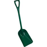 One-Piece Metal Detectable Shovel, 10" x 14" Blade, 37-1/2" Length, Plastic, Green WestPier