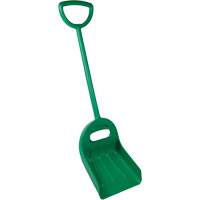 Double Grip Wide Shovel, 14" x 18" Blade, 47-1/2" Length, Plastic, Green WestPier