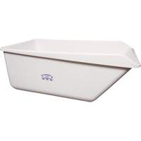Angled Dump Tub with Drain, Plastic, White WestPier