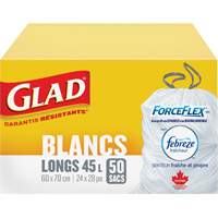 Tall 45L Febreze Garbage Bags, Regular, 24" W x 28" L, White WestPier