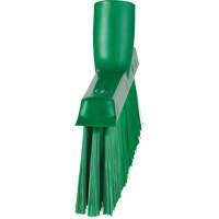 Dustpan Broom with Angled Thread, Medium Bristles, 10", Polyester, Green WestPier
