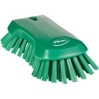 Hand Brush, Extra Stiff Bristles, 9-1/10" Long, Green WestPier