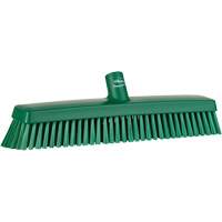 Push Broom Head, Fine/Stiff Bristles, 16-1/2", Polyester/Polypropylene, Green WestPier