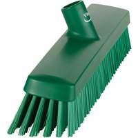 Push Broom Head, Fine/Stiff Bristles, 16-1/2", Polyester/Polypropylene, Green WestPier