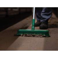 Push Broom Head, Fine/Stiff Bristles, 16-1/2", Polyester/Polypropylene, Green WestPier