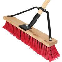 Push Broom with Braced Handle, 18", Medium, PVC Bristles WestPier