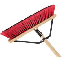 Push Broom with Braced Handle, 18", Medium, PVC Bristles WestPier