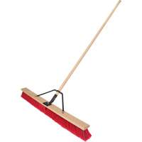 Push Broom with Braced Handle, 36", Medium, PVC Bristles WestPier