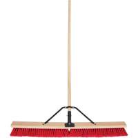 Push Broom with Braced Handle, 36", Medium, PVC Bristles WestPier