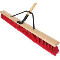 Push Broom with Braced Handle, 36", Medium, PVC Bristles WestPier