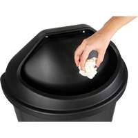 Half-Round Garbage Bin with Lid, Polyethylene, 21 US gal. WestPier