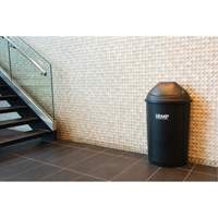 Half-Round Garbage Bin with Lid, Polyethylene, 21 US gal. WestPier