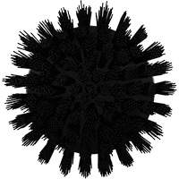 HyDrive Round Drill Brush, Extra Stiff Bristles, 3-1/10" Long, Black WestPier