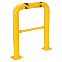 Garde-corps &agrave; profil &eacute;lev&eacute; pour machines, 3' la x 3,5' h, Jaune WestPier