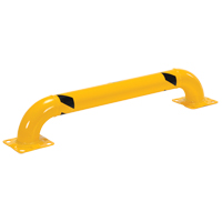Garde-corps &agrave; profil bas pour rayonnages, 4' la x 0,75' h, Jaune WestPier