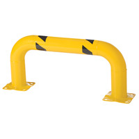 Garde-corps &agrave; profil bas pour rayonnages, 3' la x 1,4' h, Jaune WestPier