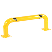 Garde-corps &agrave; profil bas pour rayonnages, 4' la x 1,4' h, Jaune WestPier