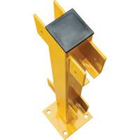 In-Line Post for Light-Duty Guard Rails, Steel, 42" H, Safety Yellow WestPier