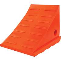 15 Ton General Purpose Wheel Chock, Urethane, Orange WestPier
