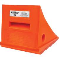 15 Ton General Purpose Wheel Chock, Urethane, Orange WestPier