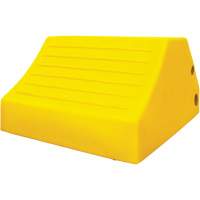 165 Ton Large Equipment Wheel Chock with Handle & Hole, Urethane, Yellow WestPier